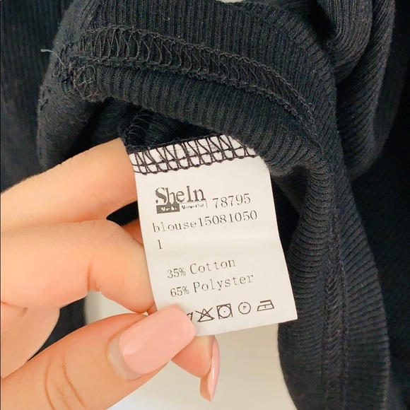 Black Criss Cross Long Sleeve Top - Picture 7 of 7